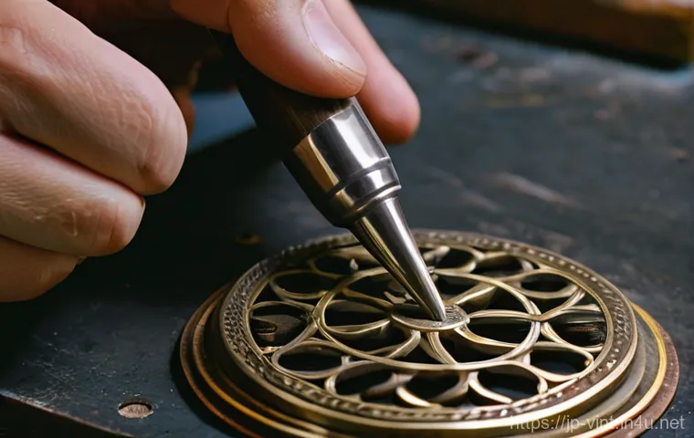 빈티지 아이템 복원 방법 - **Prompt:** A young woman (mid-20s to early 30s) with a warm, focused expression, carefully sanding ...