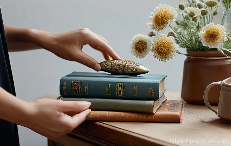 해외 직구로 빈티지 제품 구매하기 - **Vintage Authenticity Check:**
"Close-up shot of a discerning collector's hands, with neat, nat... 해외 직구로 빈티지 제품 구매하기 - **Vintage Authenticity Check:**
"Close-up shot of a discerning collector's hands, with neat, nat...